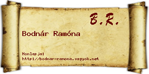 Bodnár Ramóna névjegykártya