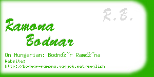 ramona bodnar business card